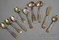 Nine Pieces of Coin Silver Flatware