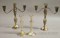 Two Pairs of Weighted Silver Candlesticks