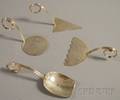 Four Small Sterling Courtland Handwrought Serving Items