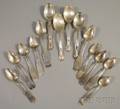 Group of Coin and Sterling Silver Spoons