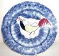 Blue spatter paneled plate