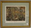 Framed Handcolored Print The Times After Hogarth