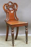 Victorian Cherry and Walnut Hall Chair