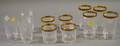 Eleven Pieces of Colorless Cut Glass Beverage Ware