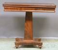 Empire Mahogany Veneer Pedestalbase Card Table