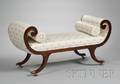 Classical Upholstered Mahogany Bench