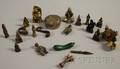 Twentyone Small Assorted Asian Metal Figural and Miscellaneous Items