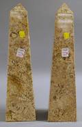 Pair of Decorative Marble Obelisks