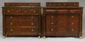 Three Empire Mahogany Veneer Bureaus