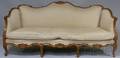 Louis XVstyle Upholstered Carved Walnut Sofa