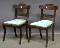 Pair of Classical Carved Mahogany Side Chairs