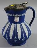 Pewterlidded Dark Blue Jasper Dip Pitcher