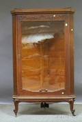 Late Victorian Carved Oak Corner Cabinet