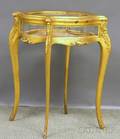 Louis XVstyle Giltwood and Gesso Vitrine Table