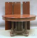 Classicalstyle Circular Mahogany Pedestalbase Dining Table