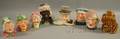 Eight Assorted Ceramic Figural Tobacco Jars