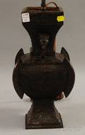 Chinese Bronze Vase Lamp