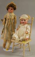 Two German Bisque Dolls
