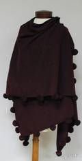 Sonia Rykiel Burgundy Wool Poncho