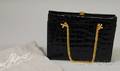 Saks Fifth Avenue Black Alligator Handbag