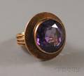 14kt Gold and Synthetic Alexandrite Ring