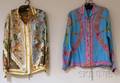 Two Vintage Ladys Patterned Silk Pucci Blouses