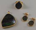 Group of 18kt Gold and Ammolite Jewelry