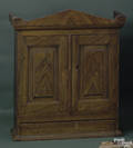 Small painted pine hanging cupboard ca 1830