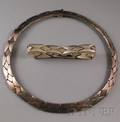 Mexican Sterling Silver Necklace and Matching Bracelet