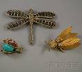 Three Insect Brooches