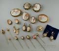 Large Group of Mostly Shellcarved Cameo Jewelry