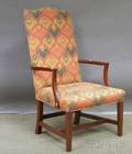 Federalstyle Upholstered Mahogany Lolling Chair