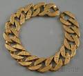 14kt Brushed Gold Circular Link Bracelet