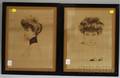 Pair of Framed Portrait Prints of Women