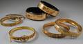 Seven Mostly Goldfilled and Gilt Victorian Bangles