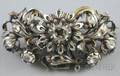 Small Antique Silver and Diamond Floral Brooch
