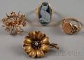 Four Gold Jewelry Items