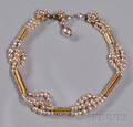 Vintage Imitation Pearl Necklace Miriam Haskell