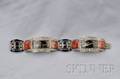 Art Deco Sterling Silver Enamel and Marcasite Bracelet Germany