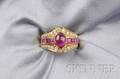 18kt Gold Ruby and Diamond Ring