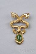 14kt Gold Serpent PendantBrooch
