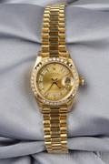 Ladys 18kt Gold and Diamond Wristwatch Rolex