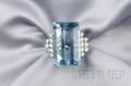 14kt Gold Aquamarine and Diamond Ring