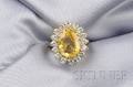14kt Gold Yellow Sapphire and Diamond Ring