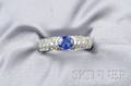 14kt Gold Sapphire and Diamond Ring