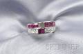 Platinum Ruby and Diamond Ring Cartier