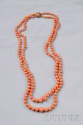 Coral Double Strand Necklace