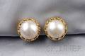 18kt Gold and Mabe Pearl Earclips Tiffany  Co