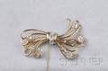 18kt Gold and Diamond Brooch France