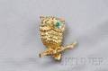 18kt Gold Emerald and Diamond Brooch Van Cleef  Arpels